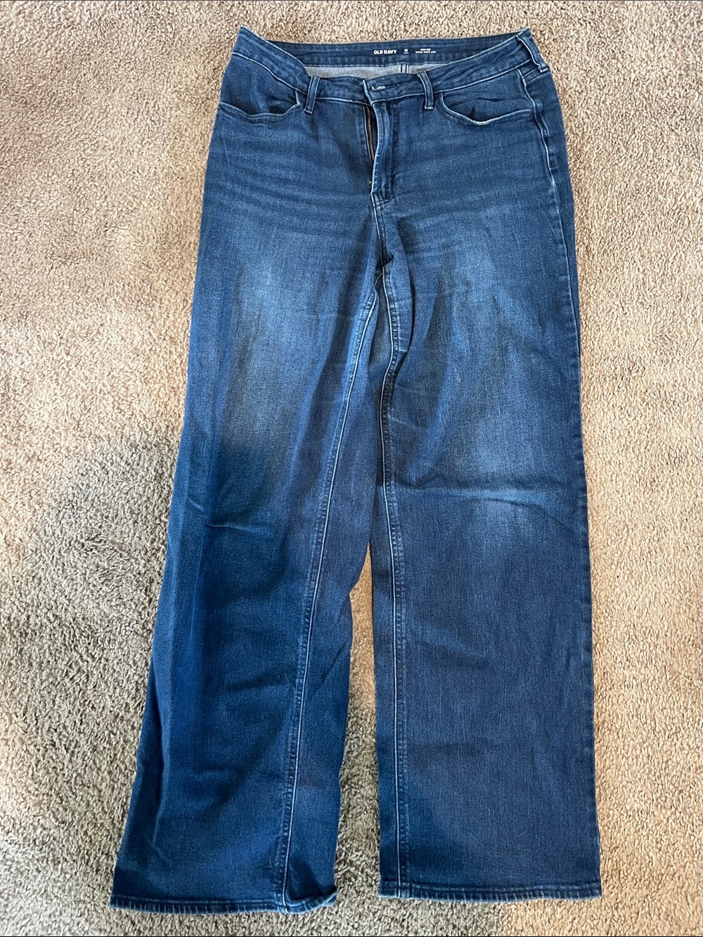 Old Navy Women's Dark Blue Wide Leg Jeans